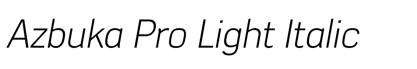 Azbuka Pro Light Italic